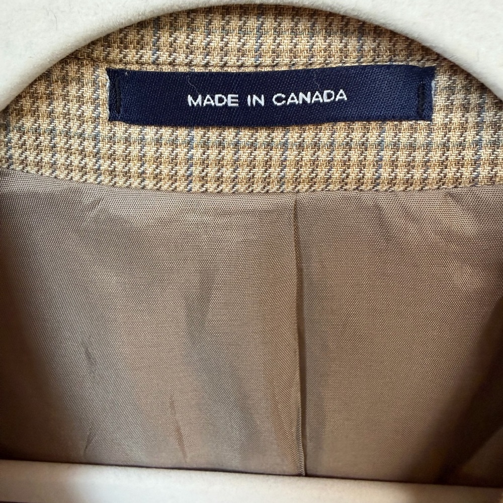 CHAPS + RALPH LAUREN Size 44R Silk & Wool Blend Blazer Made In Canada - Picture 5 of 10